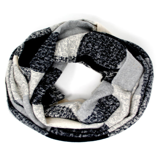 Black/Grey Infinity Scarf - Fan Sparkle
