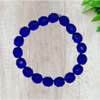 Cobalt Czech Glass Stretch Bracelet - Fan Sparkle