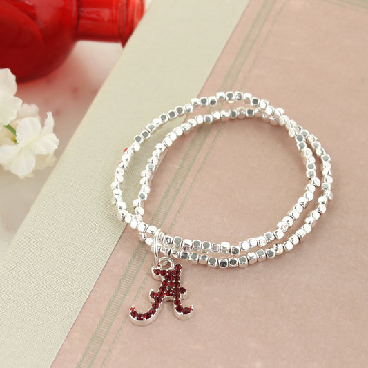 Alabama Crystal Logo Stretch Bracelet