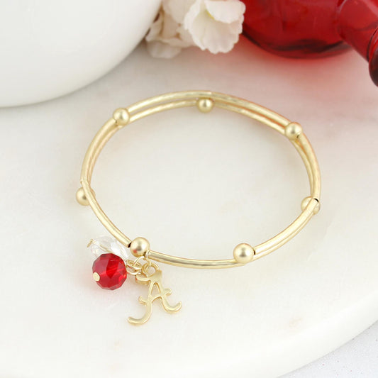 Alabama Matte Gold Logo Bracelet