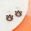 Auburn Crystal Logo Earrings