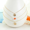 16” - 20” Auburn Matte Gold Logo Trio Necklace Set
