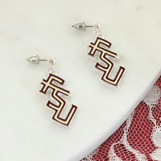 Florida State Enamel Logo Earrings