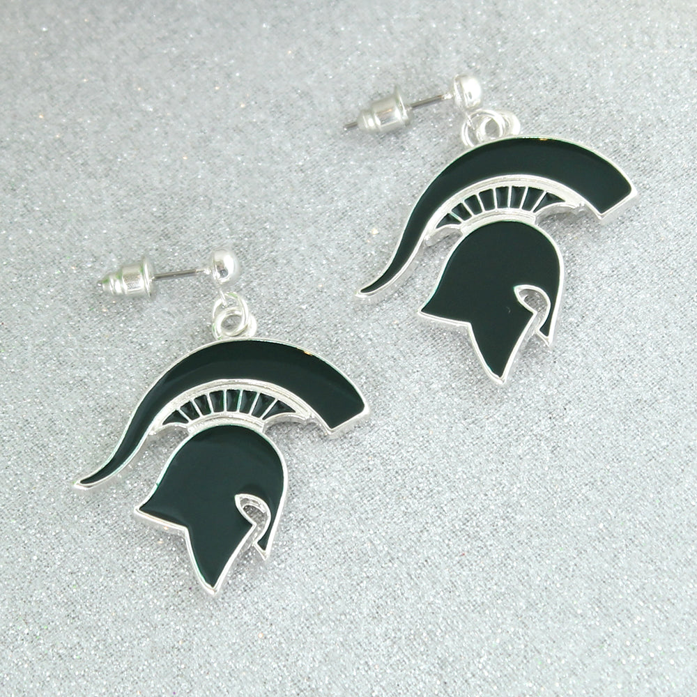 Michigan State Enamel Logo Earrings