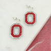 Ohio State Crystal Logo Earrings