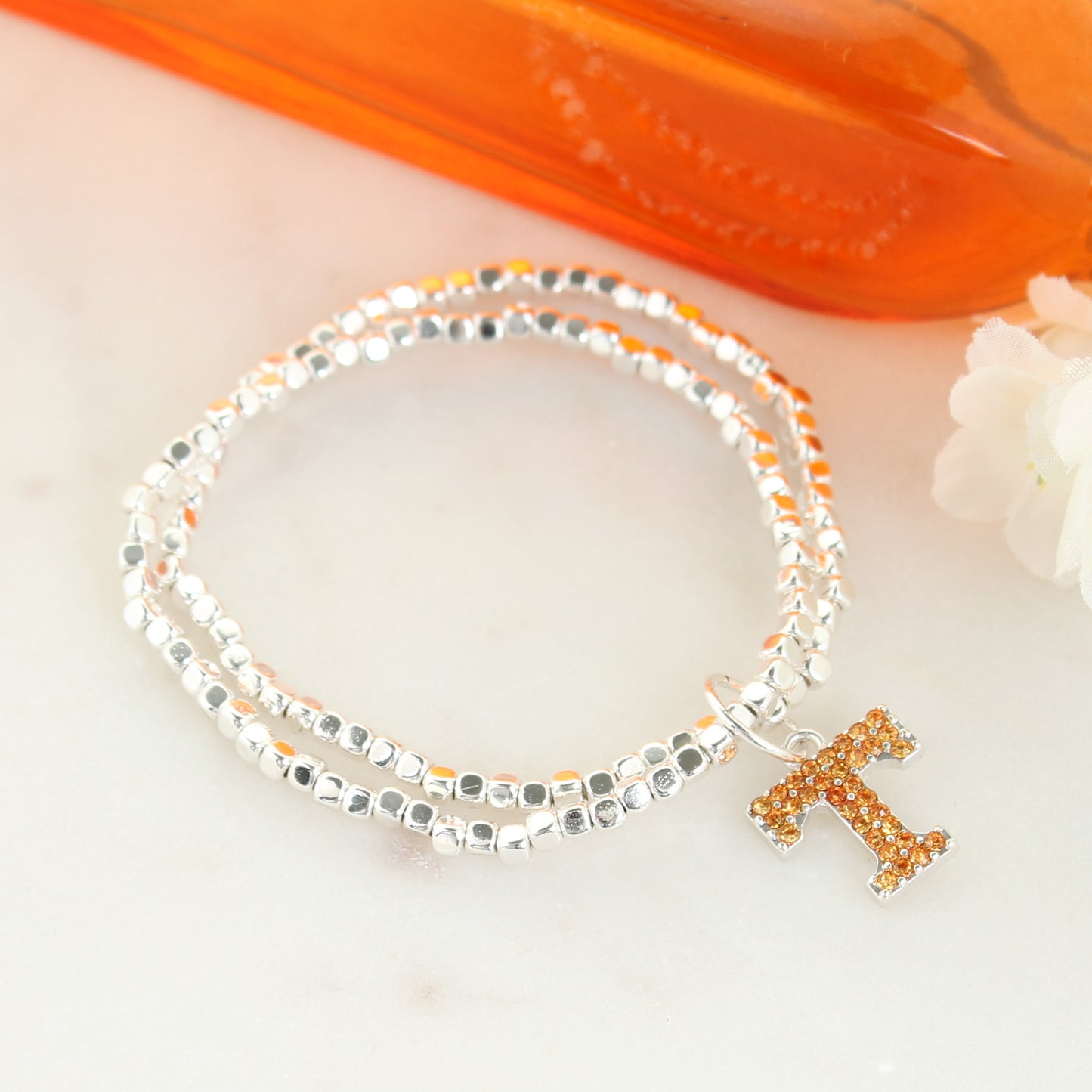 Tennessee Crystal Logo Stretch Bracelet