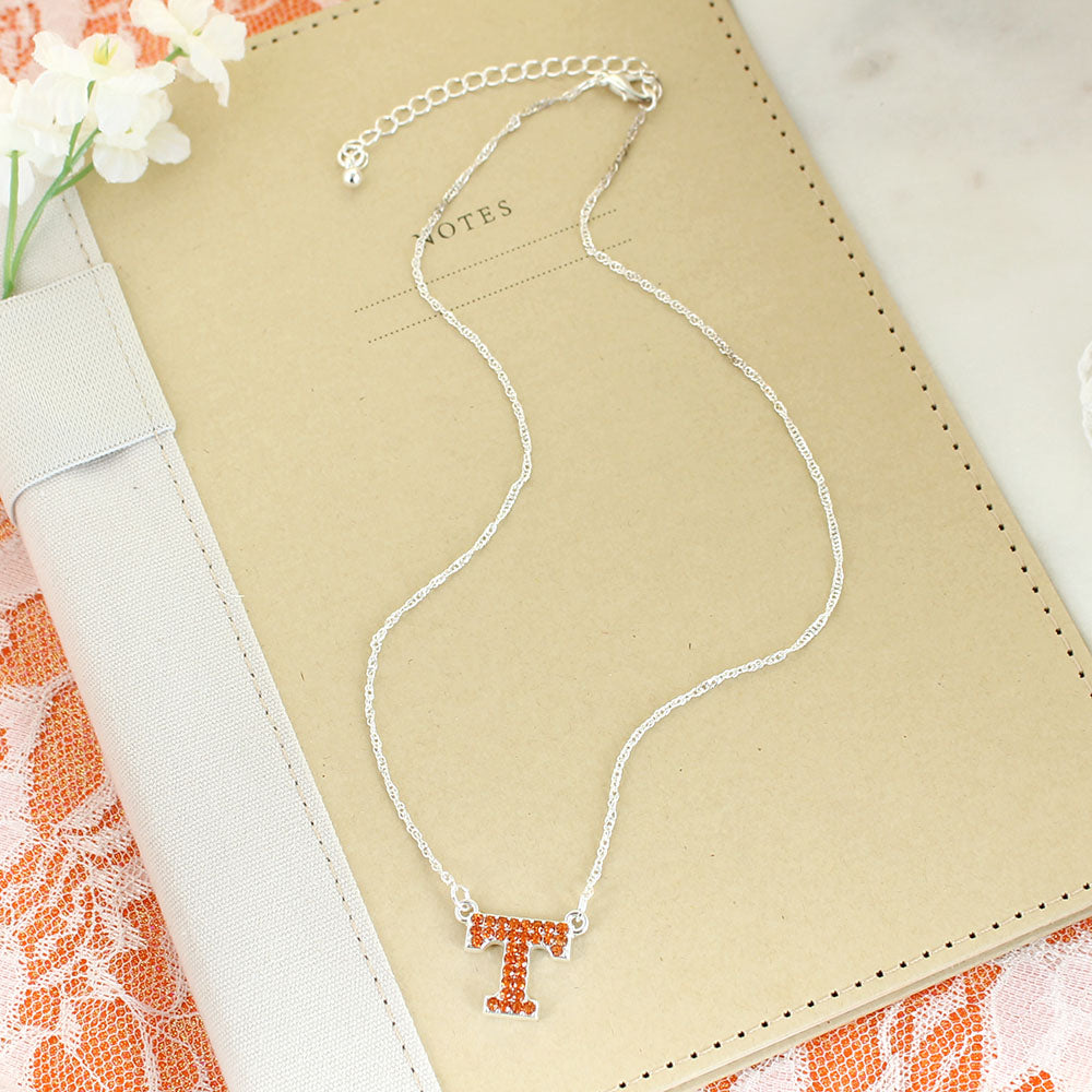 16” Tennessee Crystal Logo Necklace