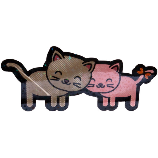 Cat Friends Sticker - Fan Sparkle