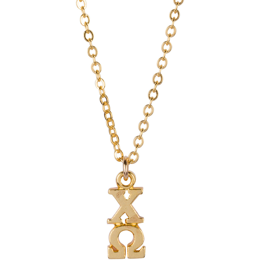 Chi Omega Lavalier Necklace - Fan Sparkle