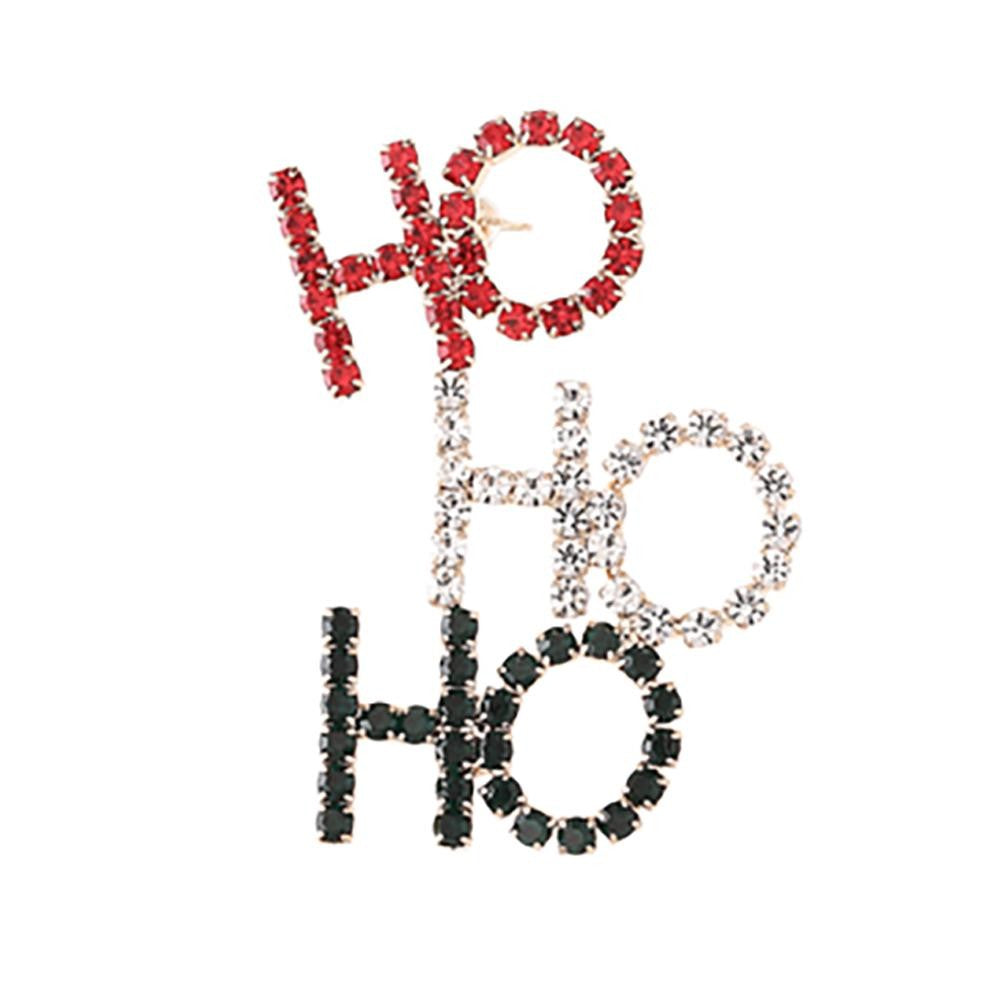 Ho Ho Ho Crystal Pin - Fan Sparkle