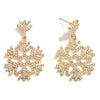 Gold Snowflake Earring - Fan Sparkle