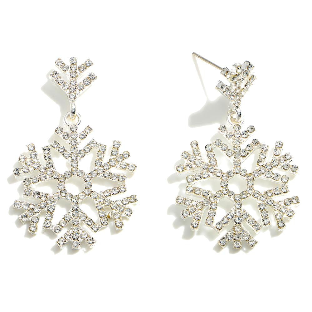Silver Snowflake Earring - Fan Sparkle