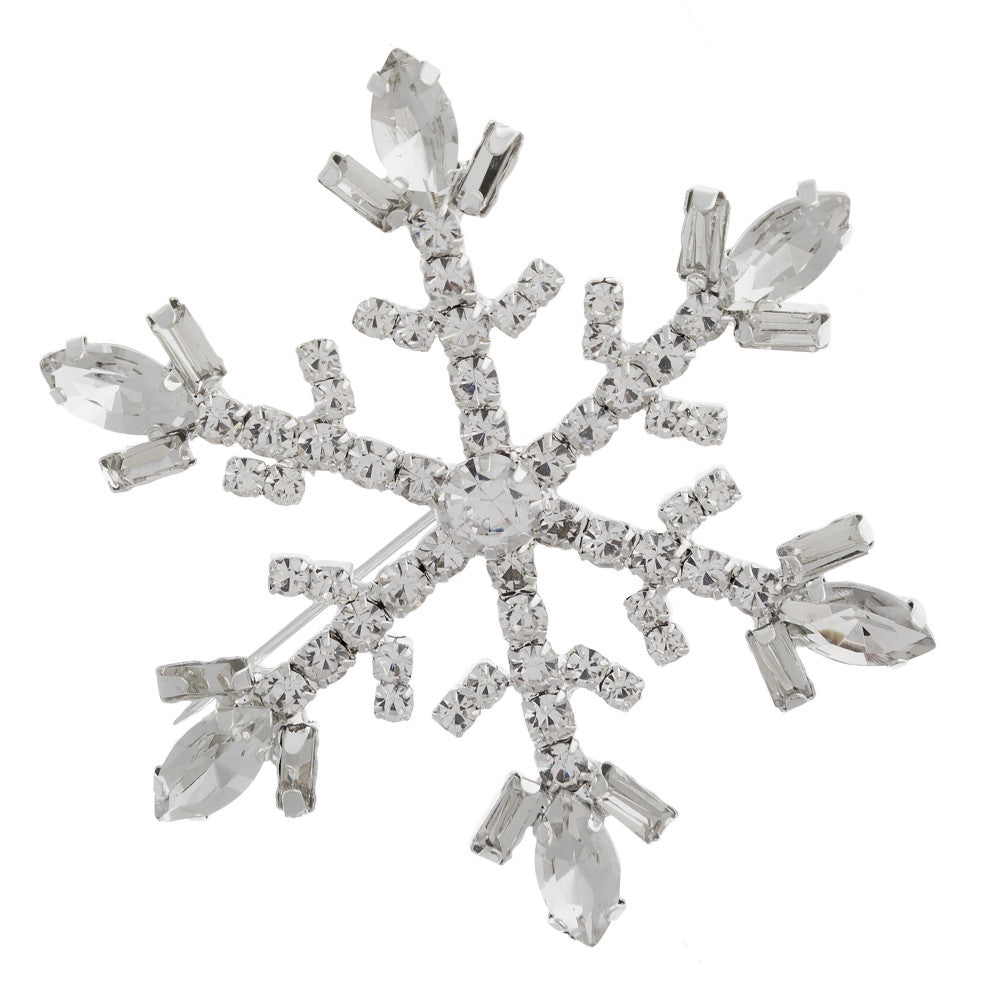 Crystal Snowflake Pin - Fan Sparkle