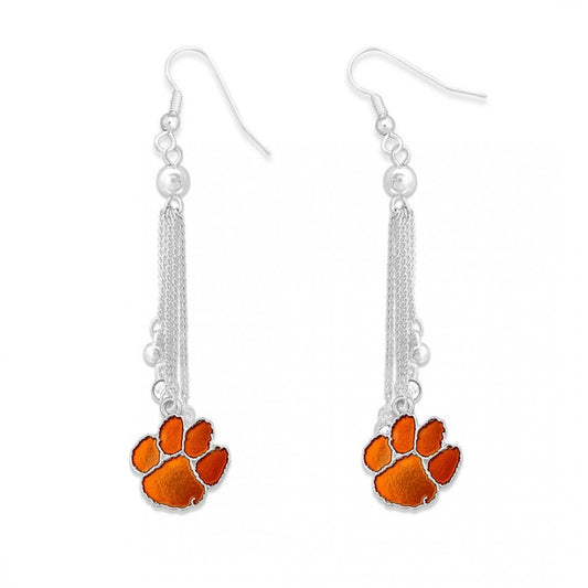 Clemson Dripping Jewels Earrings - Fan Sparkle