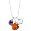 Clemson Multi Charm & Rhinestone Necklace - Fan Sparkle