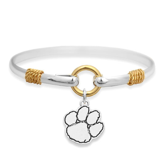 Clemson Logo Bangle Bracelet - Fan Sparkle