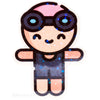 Cute Standing Swimmer Sticker - Fan Sparkle