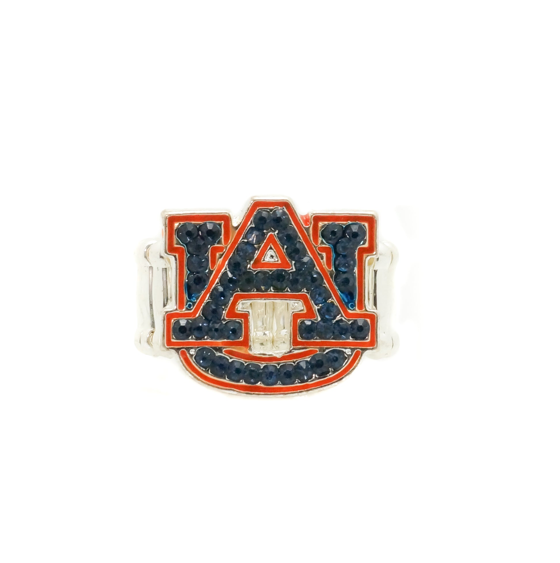 Auburn Rhinestone Crystal Stretch Ring - Fan Sparkle