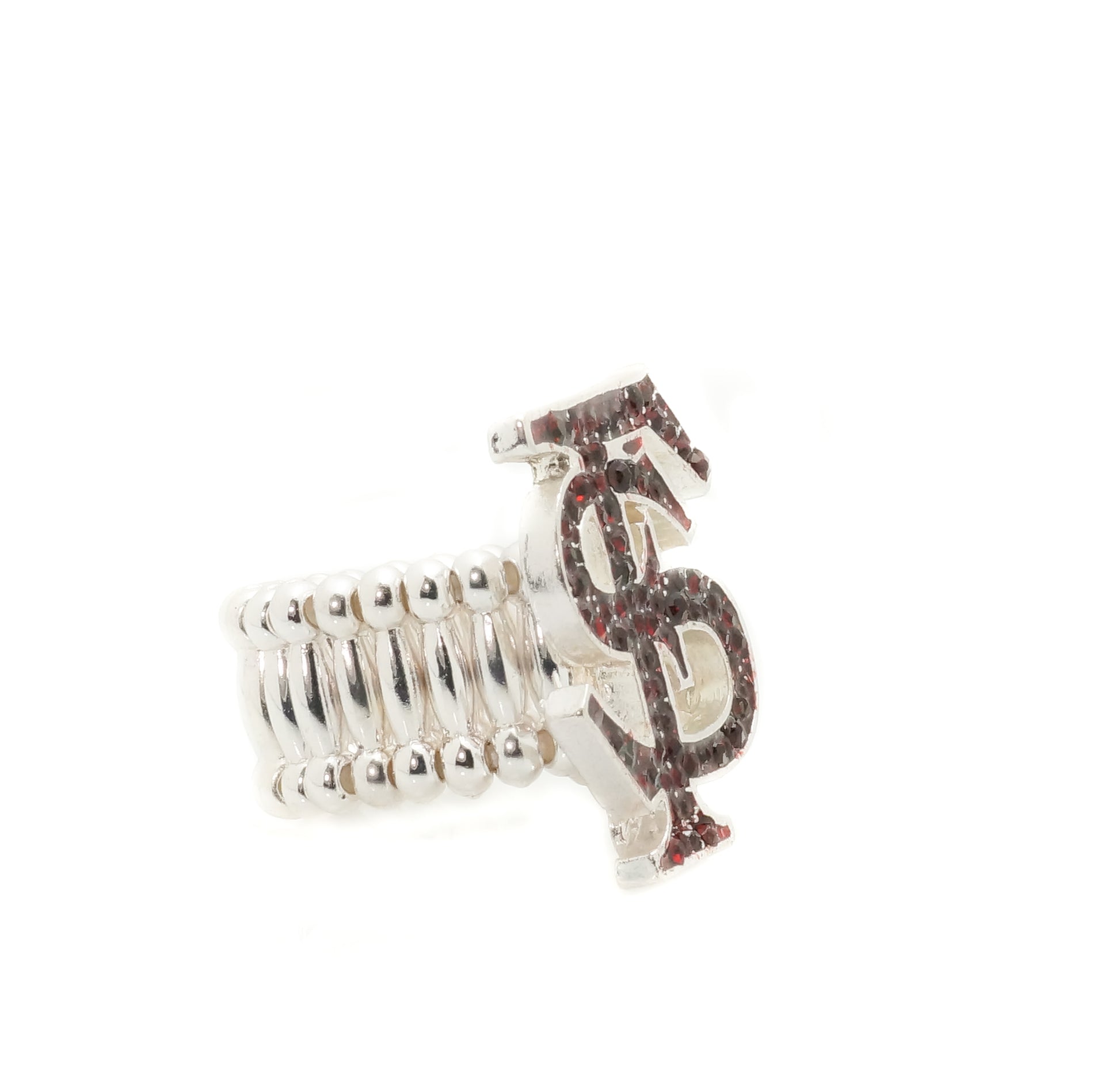 Florida State Rhinestone Crystal Stretch Ring - Fan Sparkle