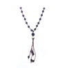 Purple Crystal Knotted Necklace - Fan Sparkle