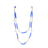 Royal Blue Crystal & Vintage Bead Stretch Necklace - Fan Sparkle