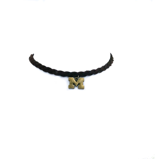 Michigan Braided Suede Choker - Fan Sparkle