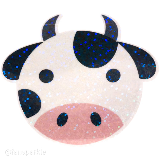 Cute Cow Sticker - Fan Sparkle
