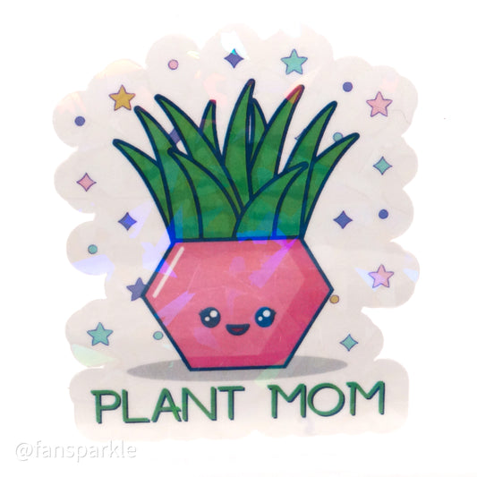 Plant Mom Sticker - Fan Sparkle