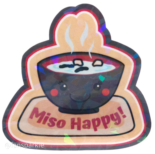 Miso Happy Sticker - Fan Sparkle