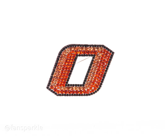 Oklahoma State Rhinestone Crystal Pin - Fan Sparkle