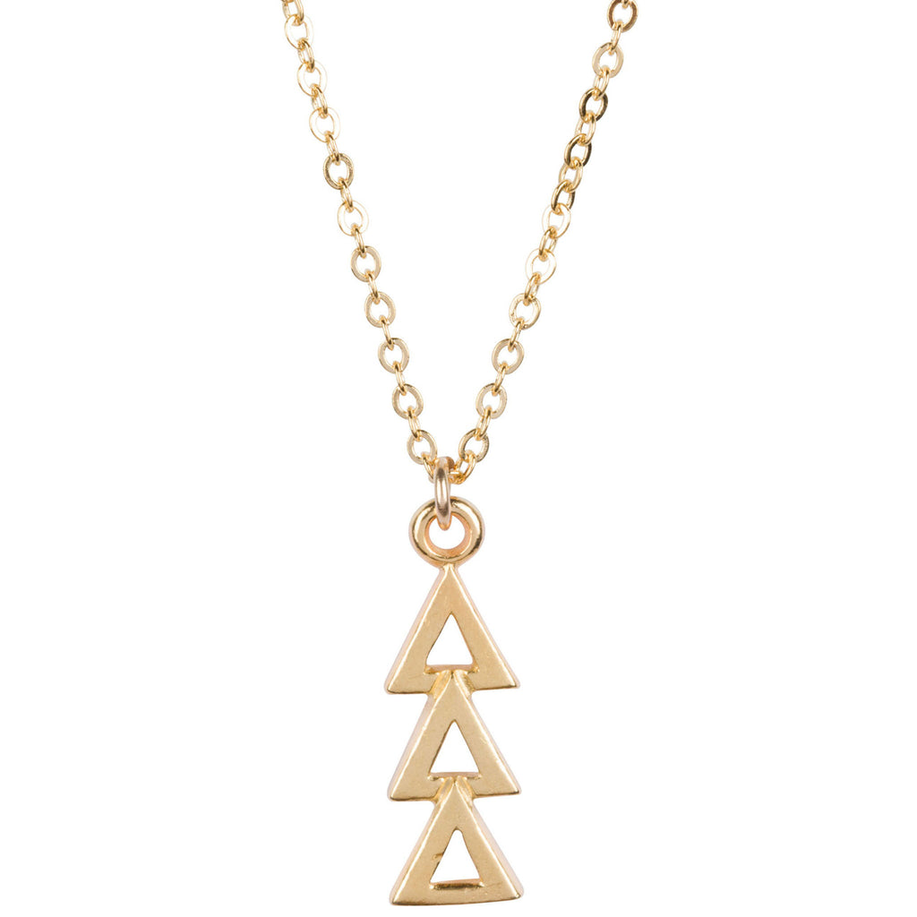 Delta Delta Delta Lavalier Necklace - Fan Sparkle