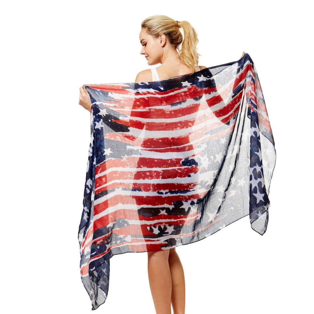 Distressed USA Scarf - Fan Sparkle