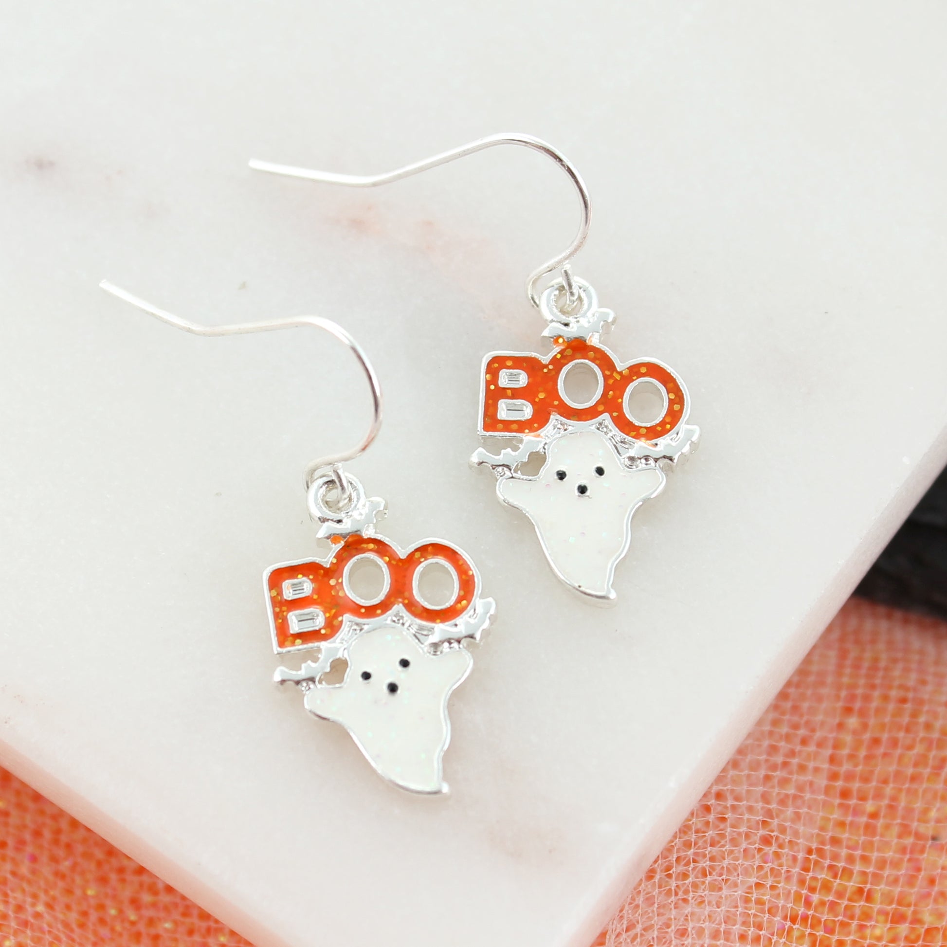 BOO Ghost Halloween Earrings