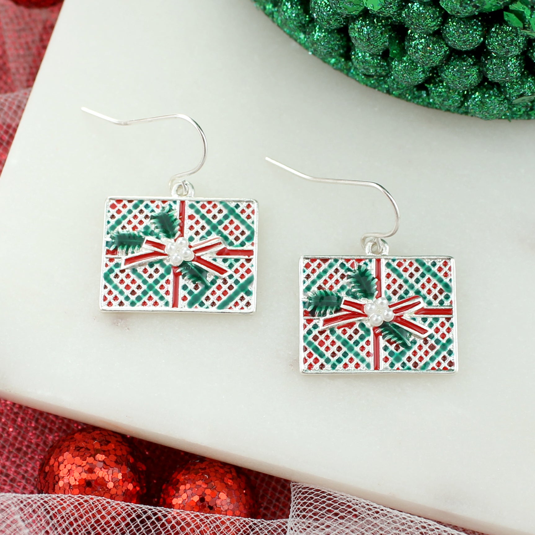 Tartan Christmas Gift Earrings