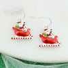 Whimsical Christmas Sleigh Earrings