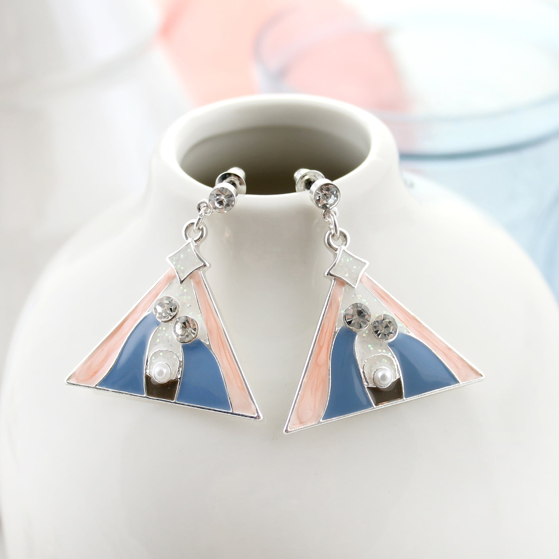 Enamel Christmas Nativity Earrings