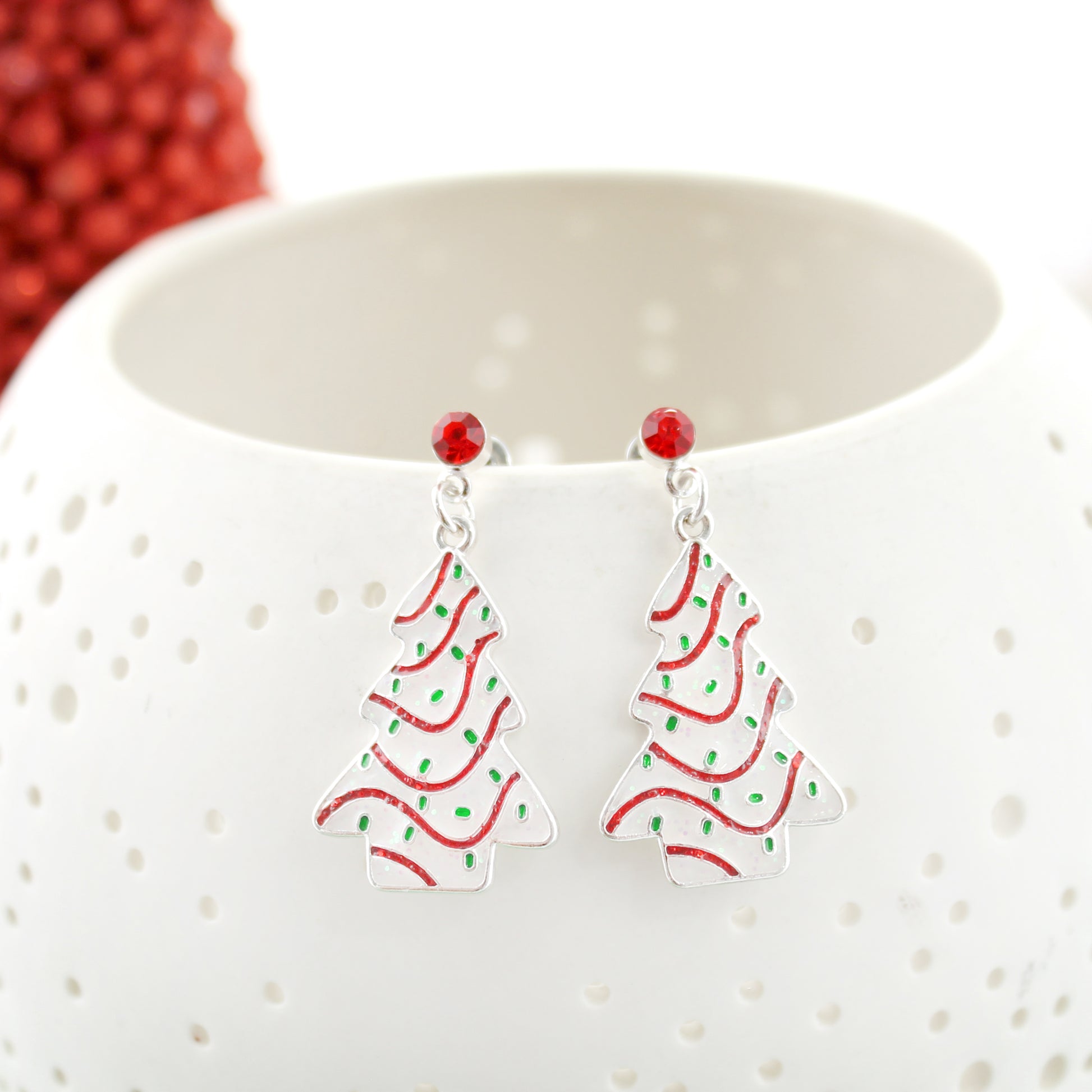 Sprinkle Christmas Tree Earrings