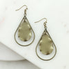 Vintage Finish Teardrop Earrings