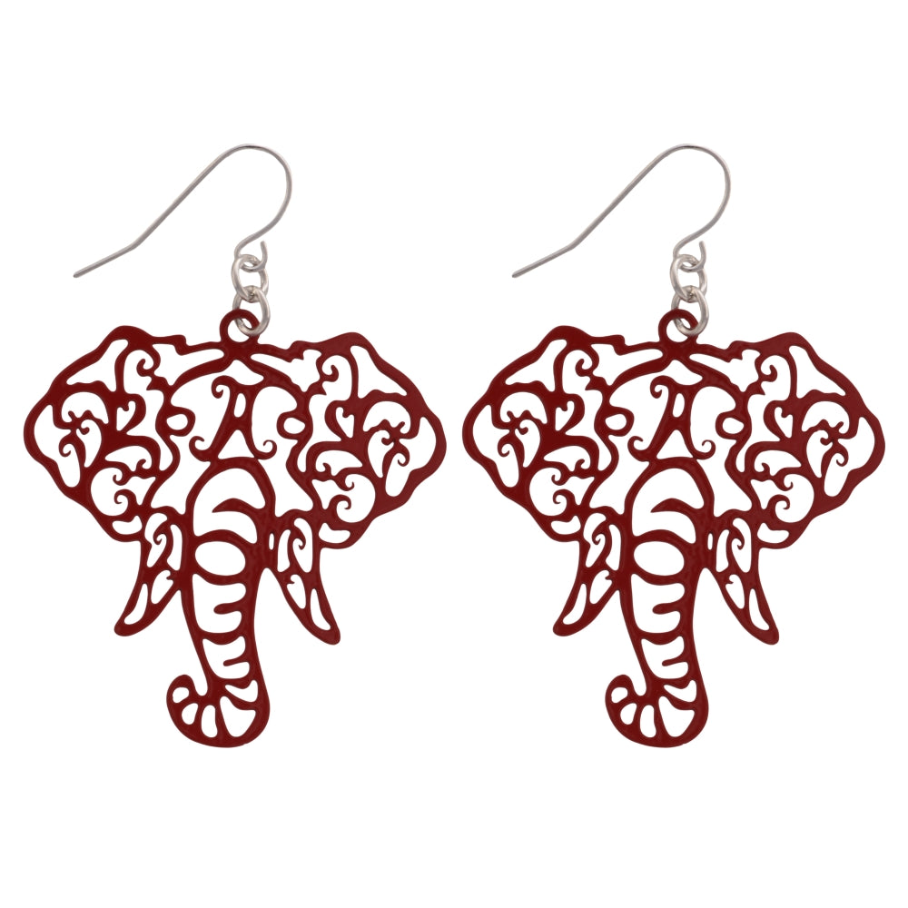 Elephant Filigree Earrings - Fan Sparkle