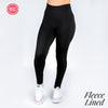 Black Fleece Lined Leggings - Fan Sparkle