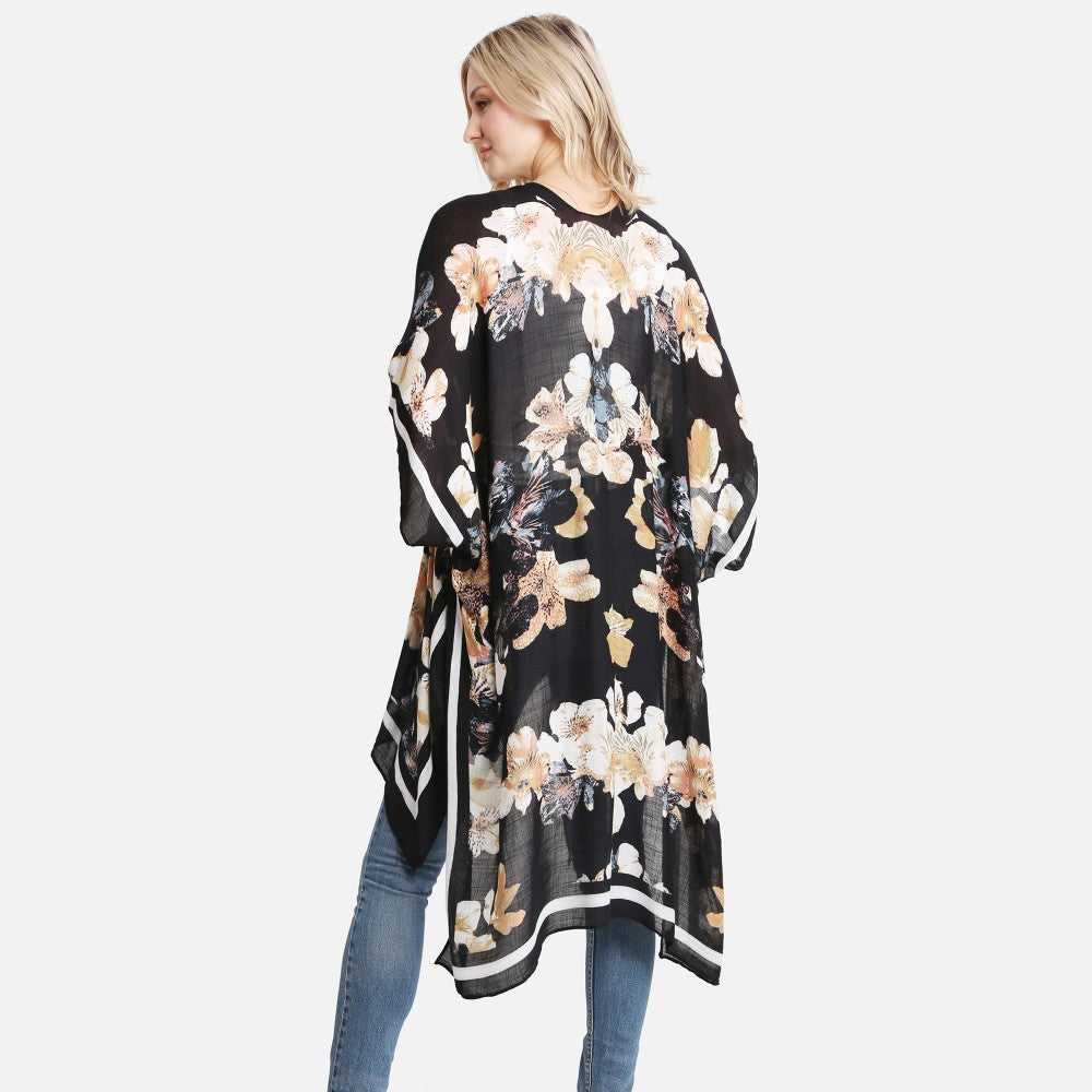 Floral Print Kimono - Fan Sparkle