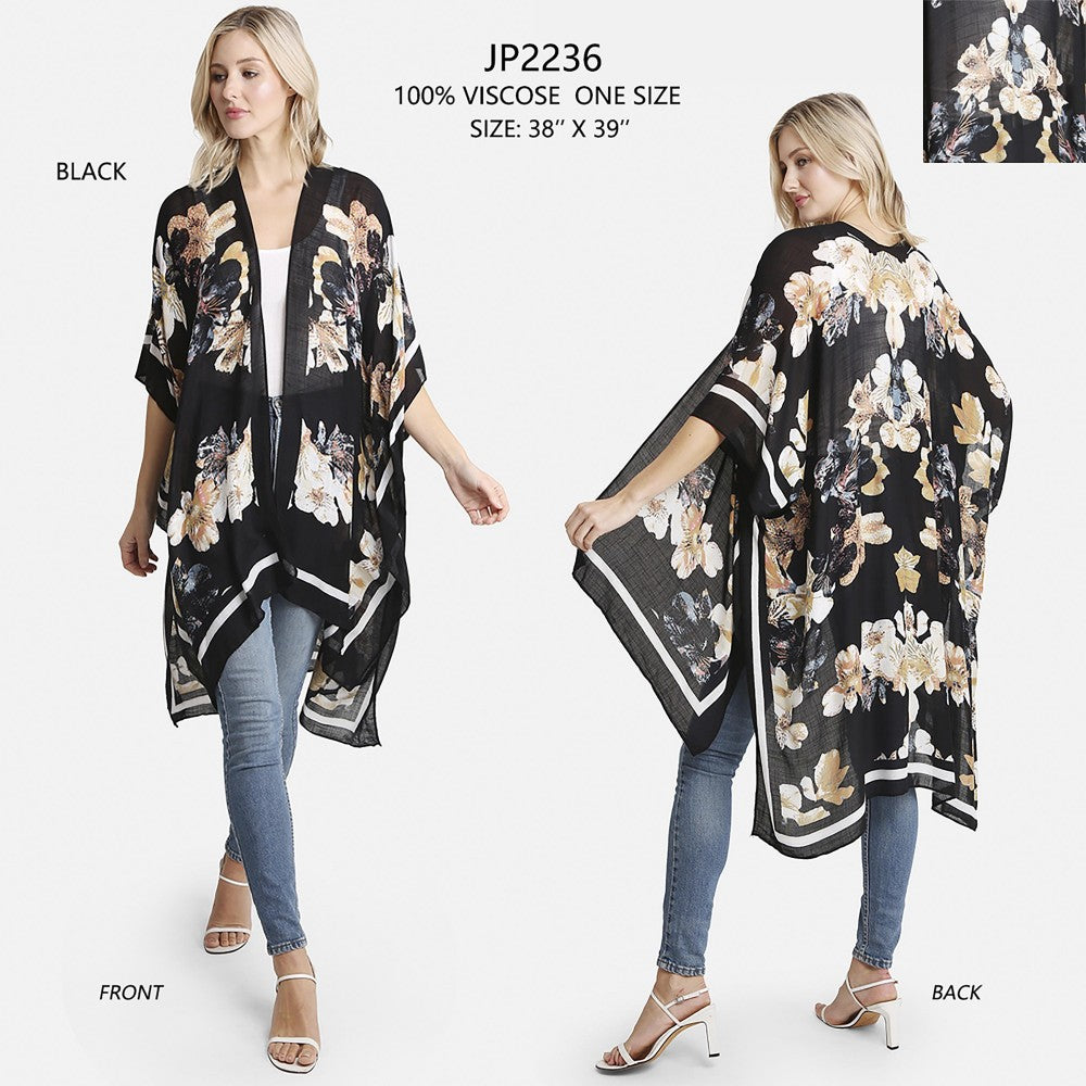 Floral Print Kimono - Fan Sparkle