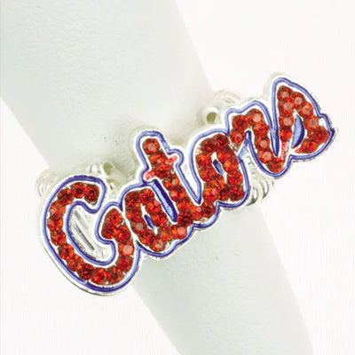 Florida Rhinestone Crystal Stretch Ring - Fan Sparkle