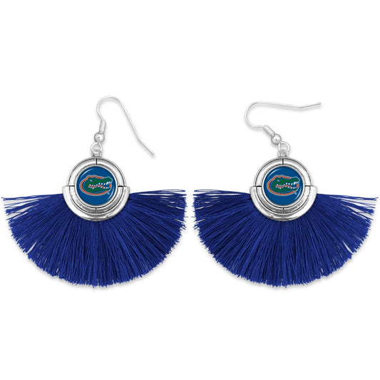 Florida Tassel Fan Earrings - Fan Sparkle