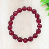 Garnet Czech Glass Stretch Bracelet - Fan Sparkle