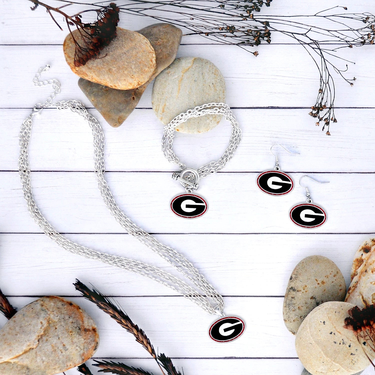 Georgia Gameday Glitter Bracelet - Fan Sparkle