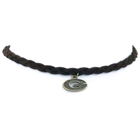 Georgia Braided Suede Choker - Fan Sparkle