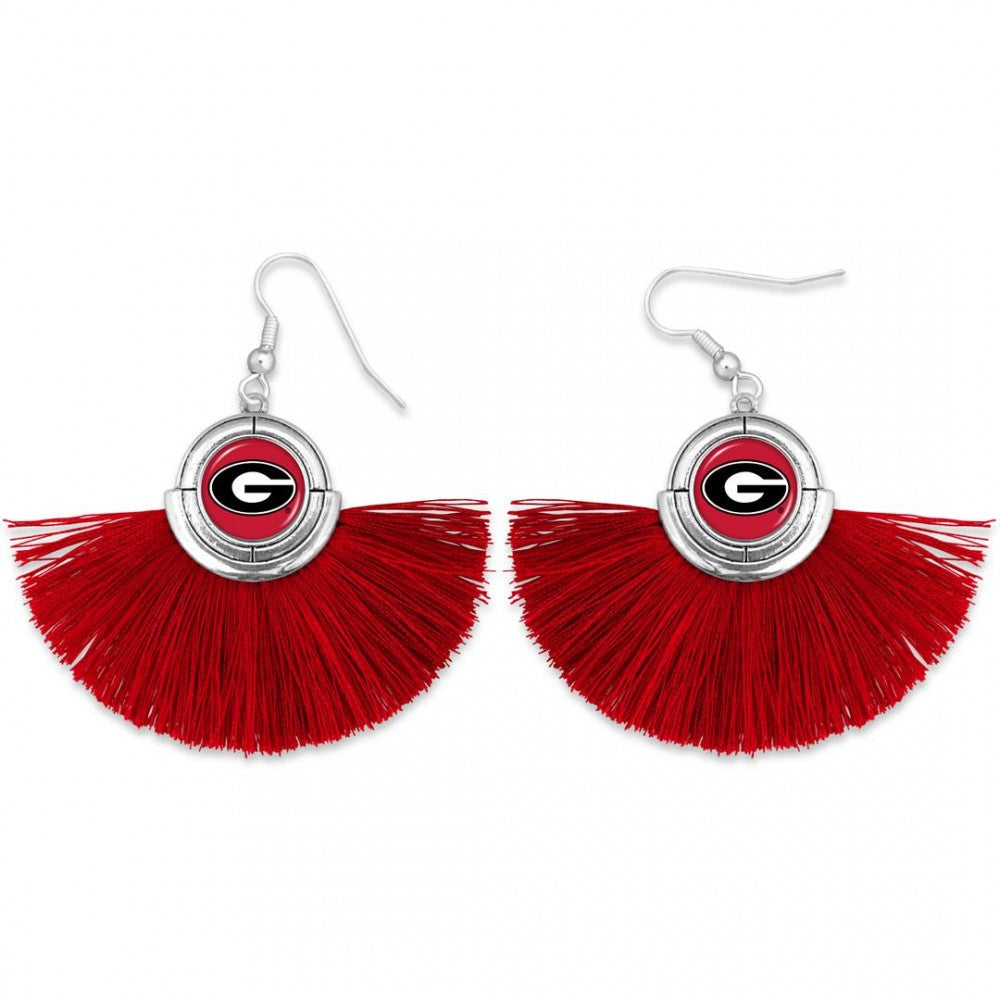 Georgia Tassel Fan Earrings - Fan Sparkle