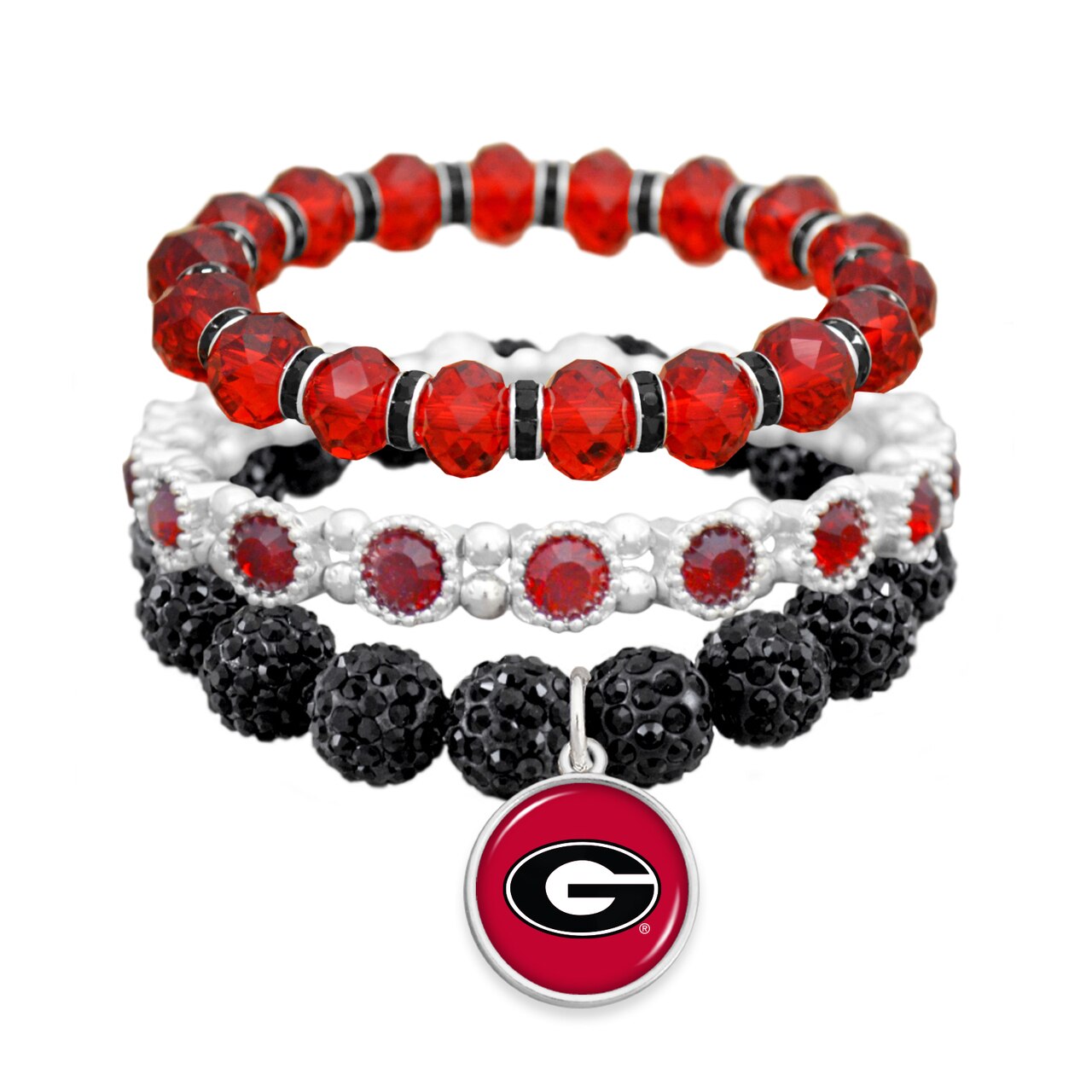 Georgia Crystal Stretch Bracelet Trio - Fan Sparkle