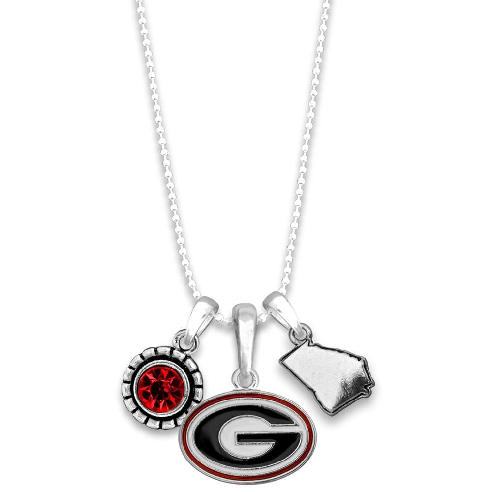 Georgia Multi Charm & Rhinestone Necklace - Fan Sparkle
